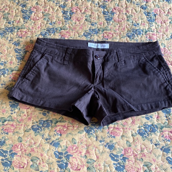 Abercrombie & Fitch Mini Shorts Womens Size 0 Retro Brown Beautiful - Picture 1 of 4
